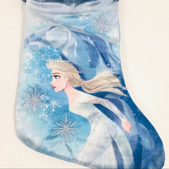 Frozen II Elsa Sequined Stocking Blue Silver - Picture 3 of 4